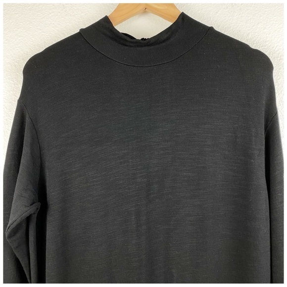 NWT Monrow Super-soft Mock Neck Long-Sleeve Jumpsuit in Black Size Medium - Picture 5 of 11